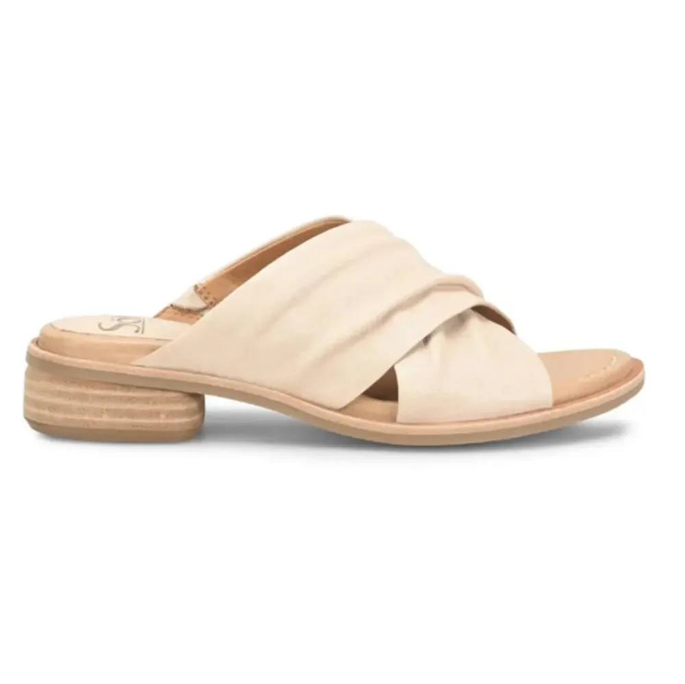Sofft Women's The Heel Tapioca Gray Fallon Slide Sandals Size 7